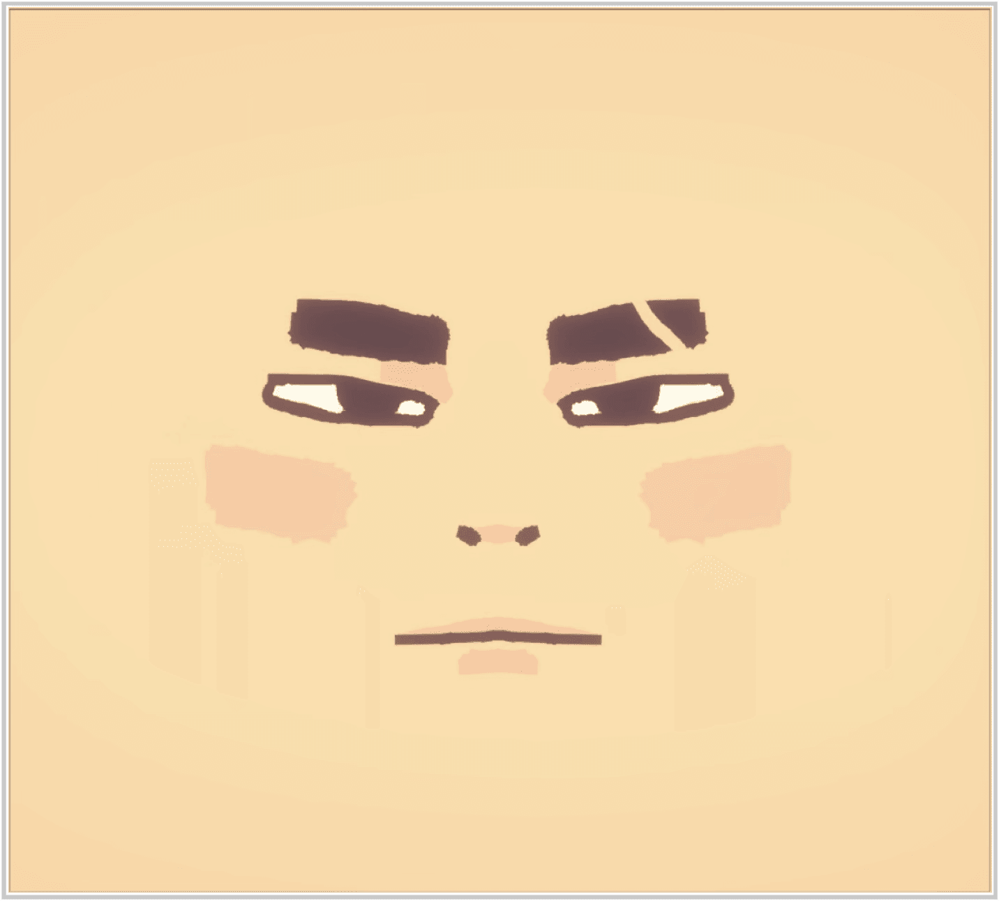 Close-up of PolyGone's stylized low-poly protagonist